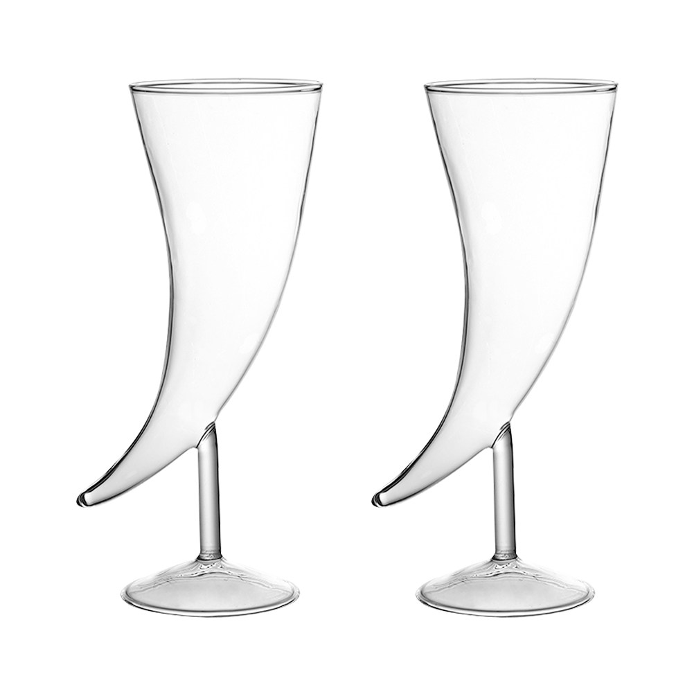 2Pcs Ox Horn Cocktail Glass Se - Home Bar Set 评论和价格