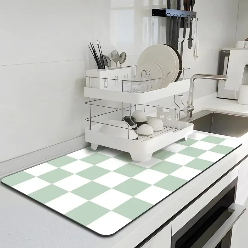 Pink White Checkered Absorbent - Bar Mat Rubber 评论和价格
